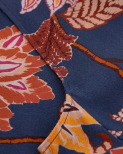 V Neck Printed Swing Midi Dress -Celtic And Cos 136903