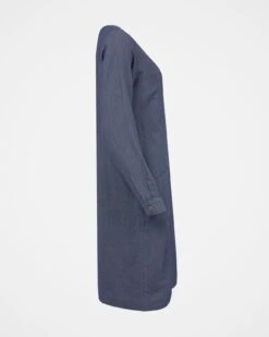 Twill Knee Length Shift Dress -Celtic And Cos 142355