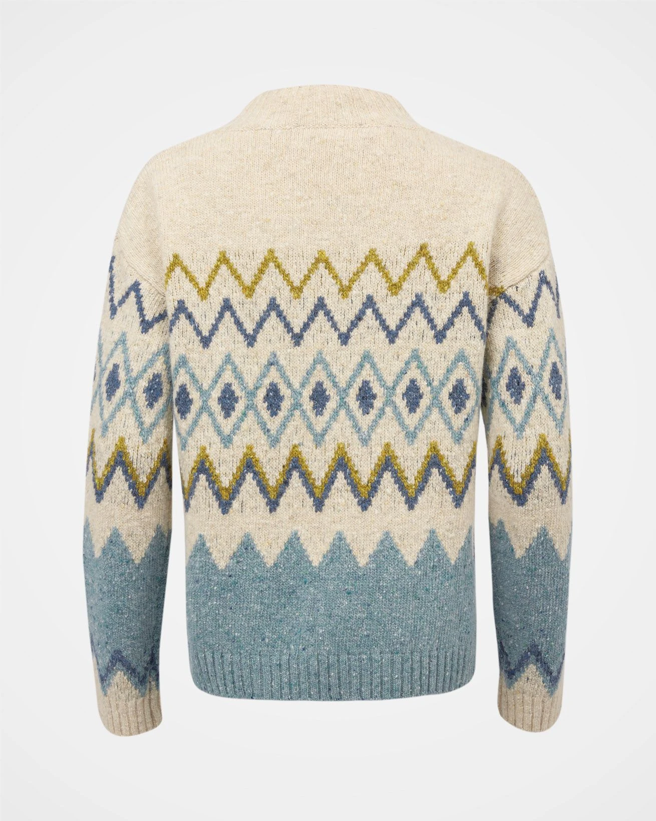 Donegal Zig Zag Mock Neck Sweater 5 Donegal Zig Zag Mock Neck Sweater - Image 5