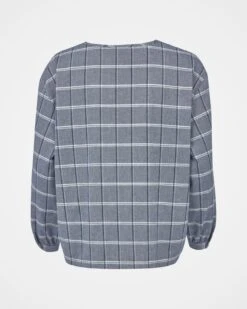 Check Button Through Blouse -Celtic And Cos 144040