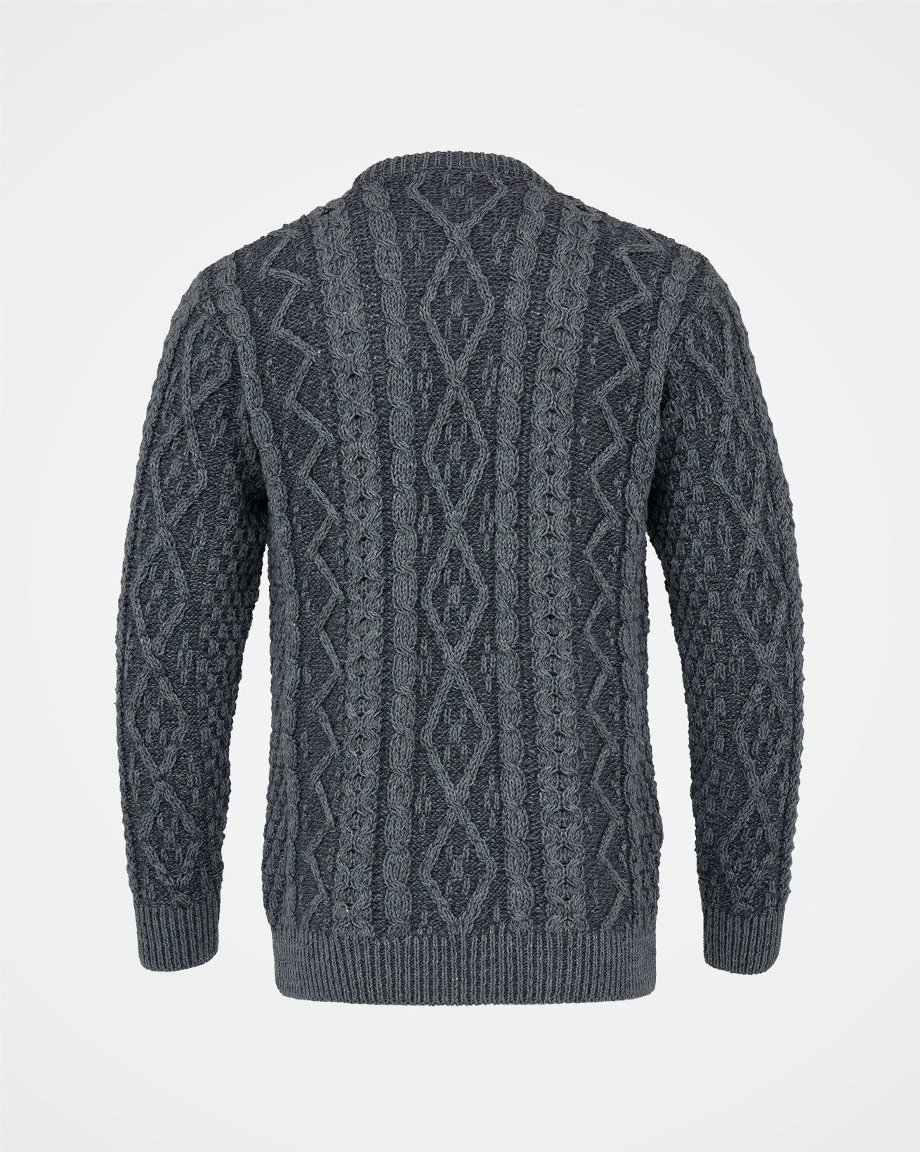 Men's Plated Cable Crew Neck Sweater 4 Men's Plated Cable Crew Neck Sweater - Image 4