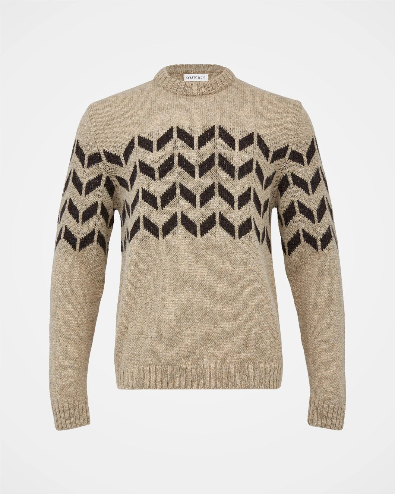 Men's Shetland Chevron Sweater 3 Men's Shetland Chevron Sweater - Image 3