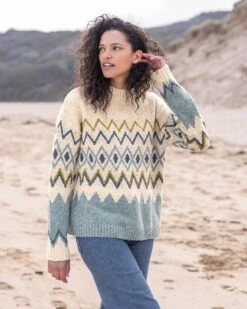 Donegal Zig Zag Mock Neck Sweater 11 Donegal Zig Zag Mock Neck Sweater -Celtic And Cos 144496