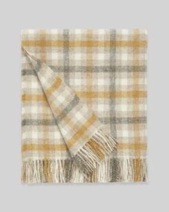 Shetland Wool Check Throw