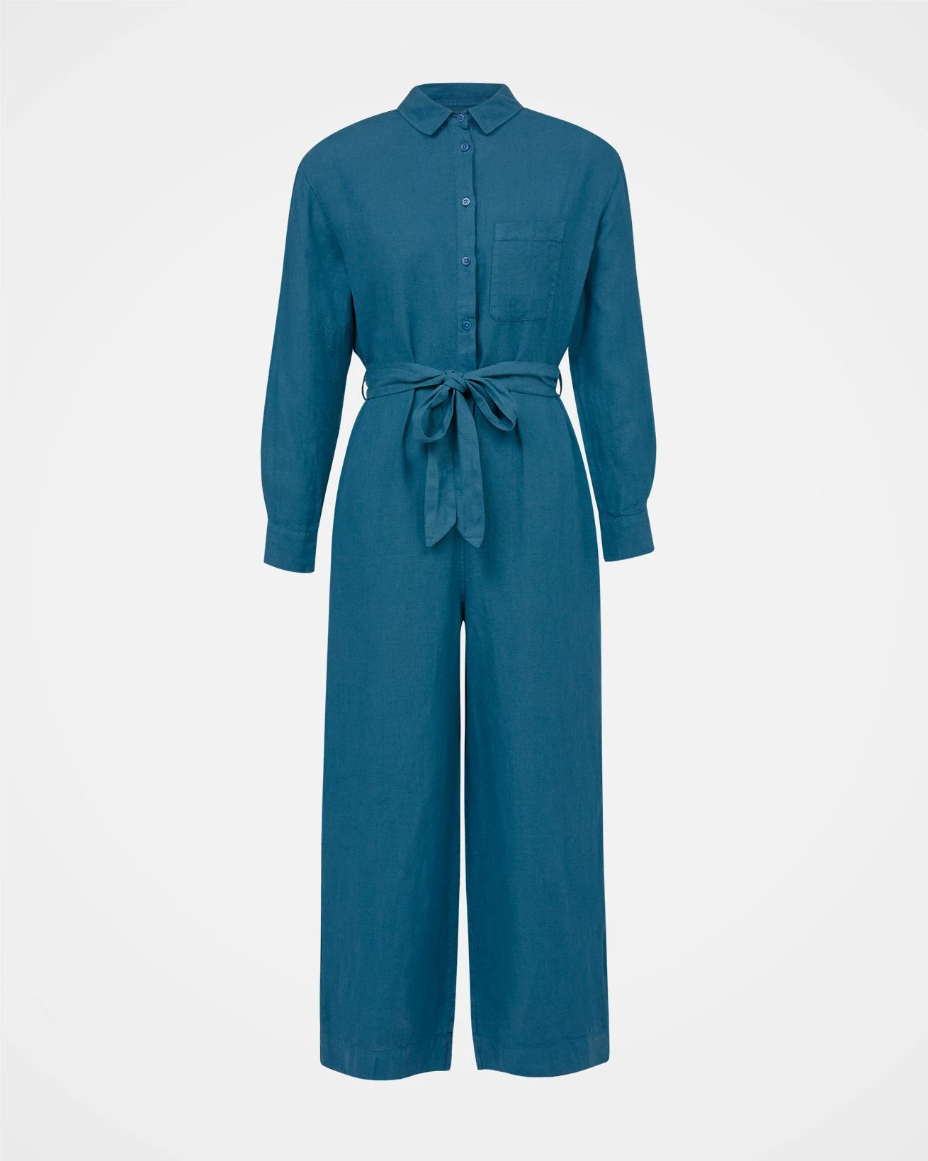 Pure Linen Long Sleeve Jumpsuit 2 Pure Linen Long Sleeve Jumpsuit - Image 2