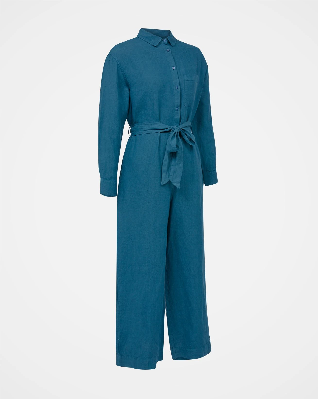 Pure Linen Long Sleeve Jumpsuit 4 Pure Linen Long Sleeve Jumpsuit - Image 4