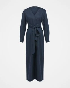 Pure Linen Tie Waist Jumpsuit -Celtic And Cos 158768