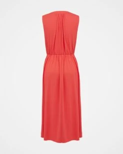 Organic Cotton Tie Neck Midi Dress 8 Organic Cotton Tie Neck Midi Dress -Celtic And Cos 166893