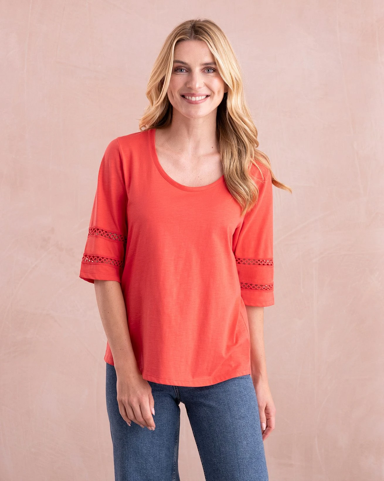Organic Cotton Sleeve Detail Jersey Top 3 Organic Cotton Sleeve Detail Jersey Top - Image 3