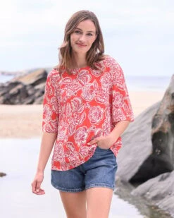 Woven Relaxed T Shirt