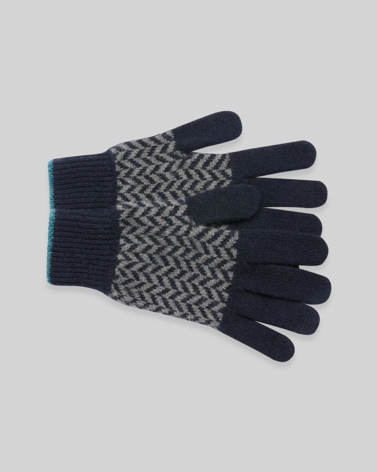 Men's Lambswool Chevron Gloves 3 Men's Lambswool Chevron Gloves - Image 3