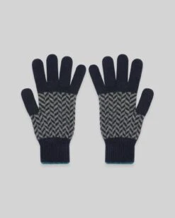 Men's Lambswool Chevron Gloves 9 Men's Lambswool Chevron Gloves -Celtic And Cos 172709