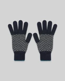 Men's Lambswool Chevron Gloves 10 Men's Lambswool Chevron Gloves -Celtic And Cos 172710
