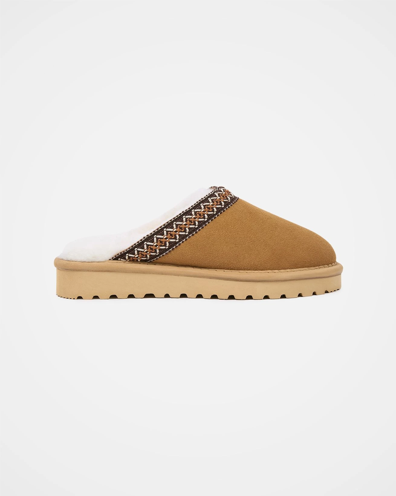 Braid Trim Shearling Clog 3 Braid Trim Shearling Clog - Image 3