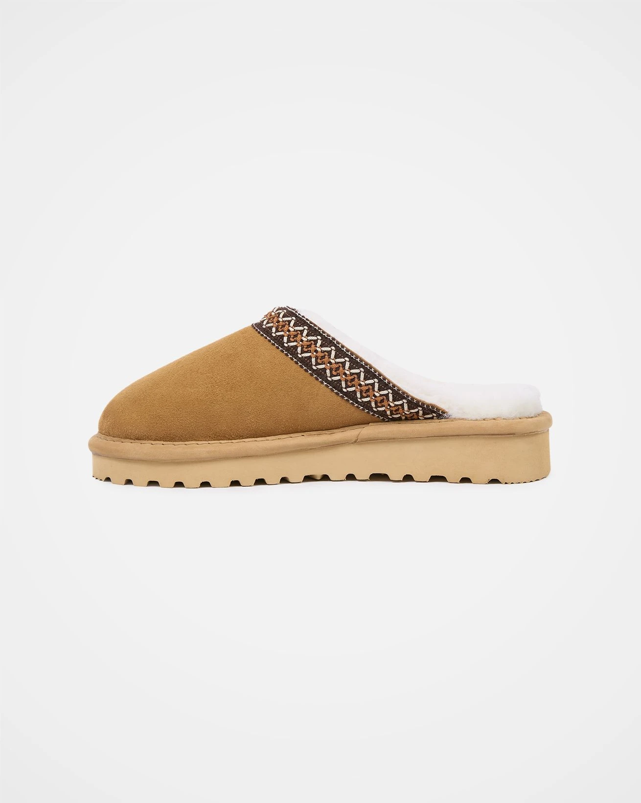Braid Trim Shearling Clog 4 Braid Trim Shearling Clog - Image 4