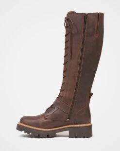 Knee High Strap Detail Lace Up Boots 9 Knee High Strap Detail Lace Up Boots -Celtic And Cos 173682