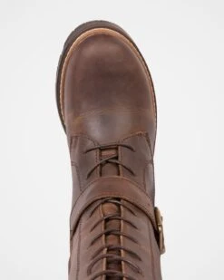 Knee High Strap Detail Lace Up Boots 10 Knee High Strap Detail Lace Up Boots -Celtic And Cos 173781