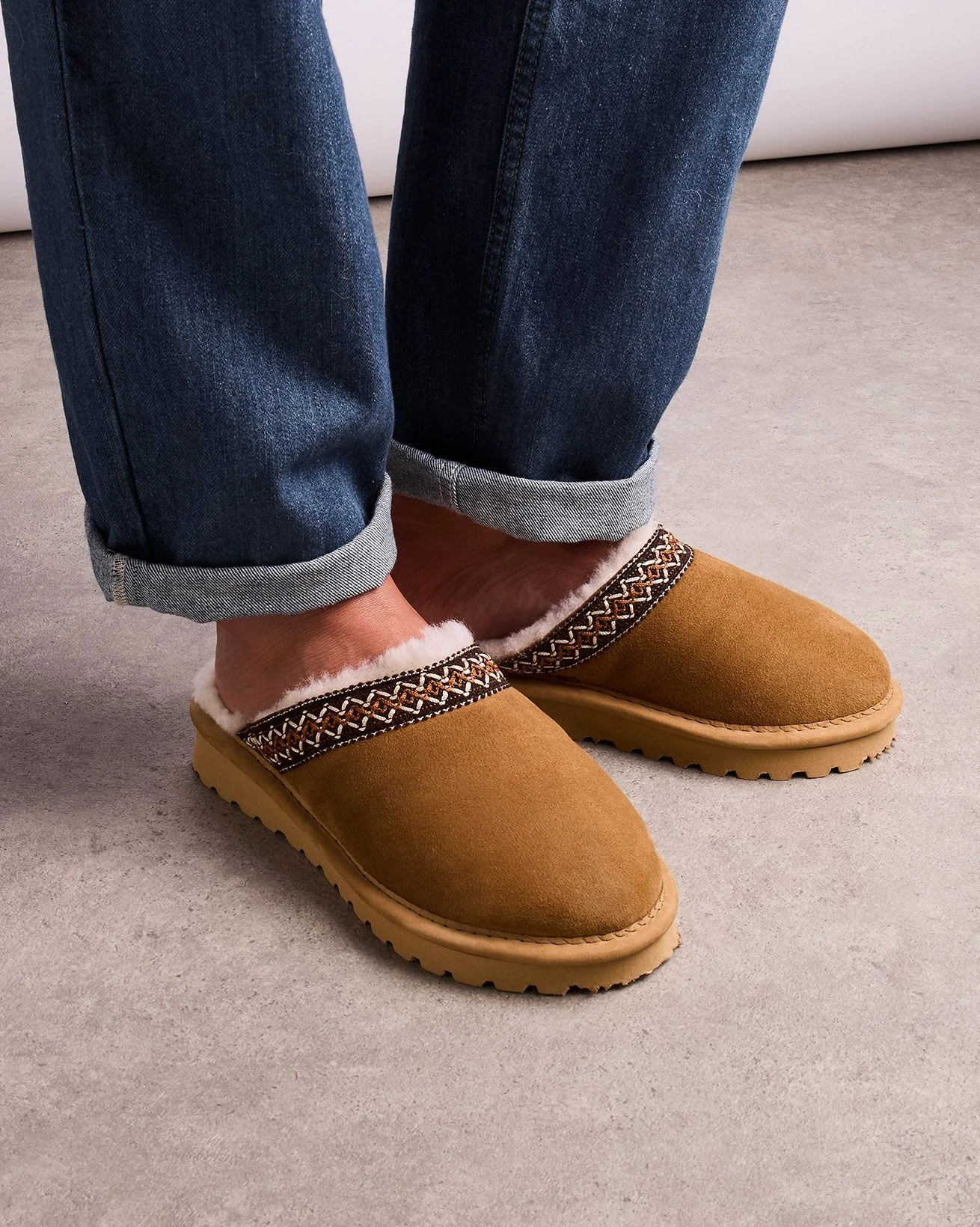 Braid Trim Shearling Clog 2 Braid Trim Shearling Clog - Image 2