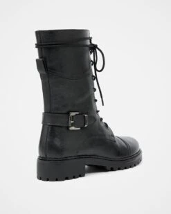 Tall Ankle Lace Up Boots With Strap Detail -Celtic And Cos 176672