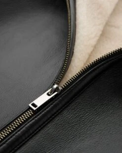 Slouchy Funnel Neck Shearling Jacket -Celtic And Cos 177071