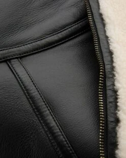 Slouchy Funnel Neck Shearling Jacket -Celtic And Cos 177072