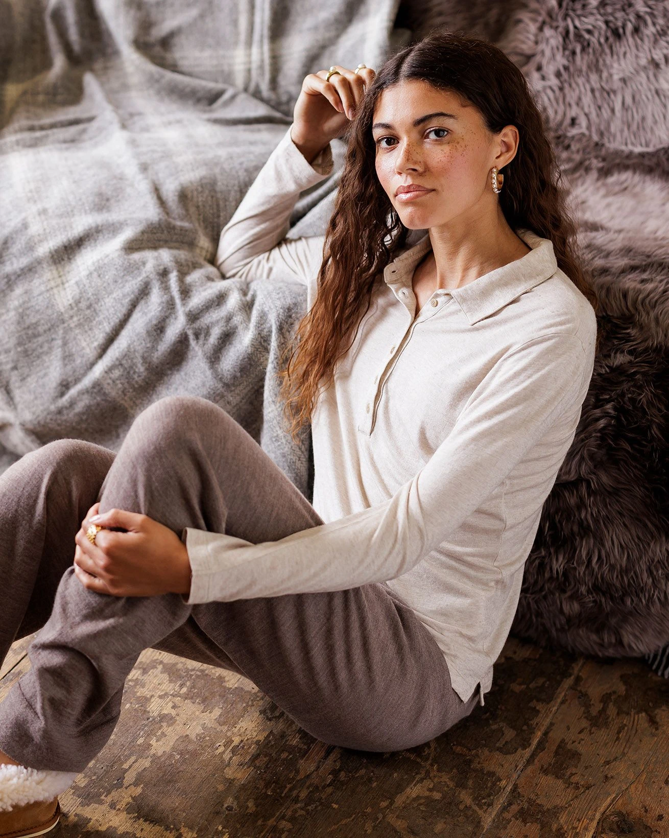 Wide Leg Merino Lounge Pants 2 Wide Leg Merino Lounge Pants - Image 2