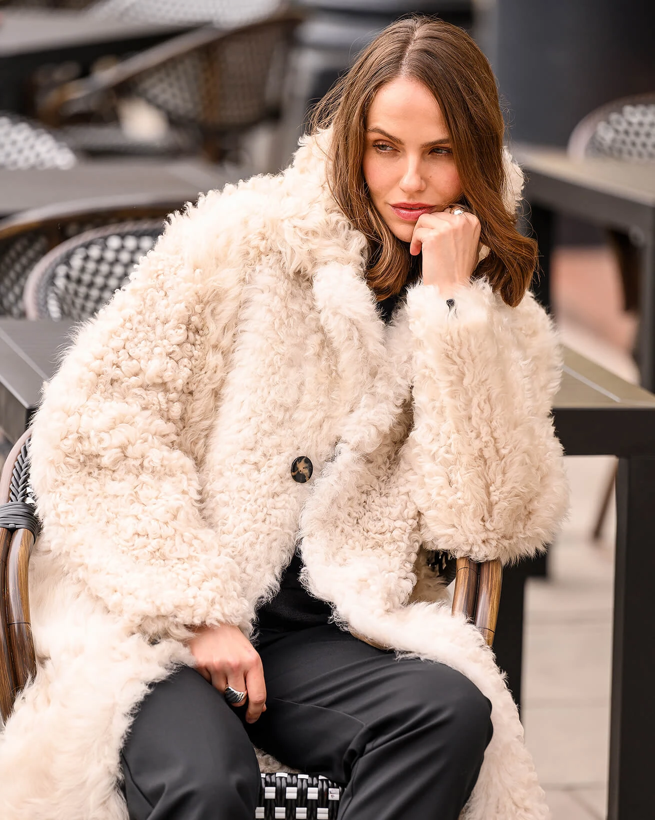 Reversible Curly Toscana Coat 2 Reversible Curly Toscana Coat - Image 2