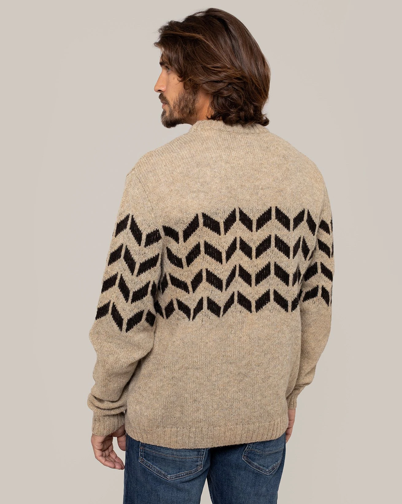 Men's Shetland Chevron Sweater 2 Men's Shetland Chevron Sweater - Image 2