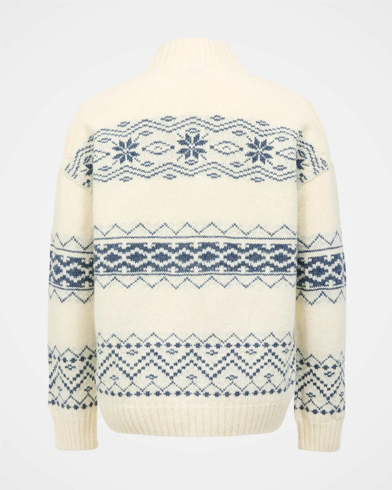 Fair Isle Stripe Funnel Neck Sweater 4 Fair Isle Stripe Funnel Neck Sweater - Image 4