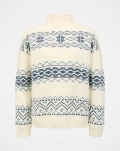 Fair Isle Stripe Funnel Neck Sweater 9 Fair Isle Stripe Funnel Neck Sweater -Celtic And Cos 181076