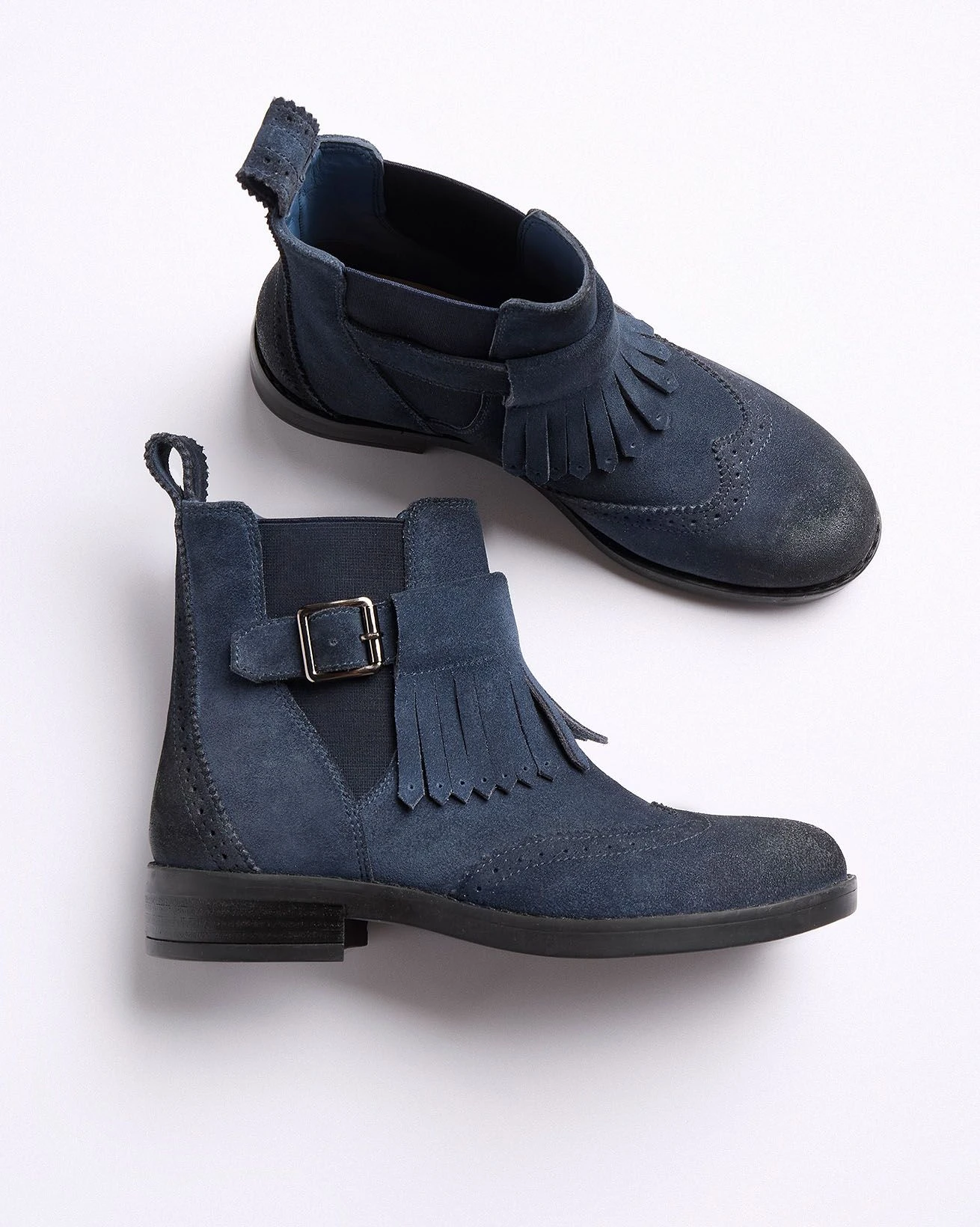 Brogued Strap Detail Chelsea Boots 1 Brogued Strap Detail Chelsea Boots