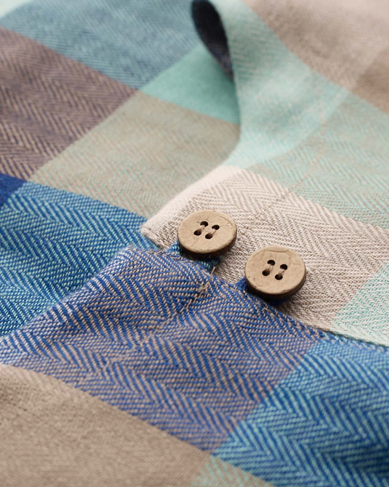 Linen Blend Button Detail Top 3 Linen Blend Button Detail Top - Image 3