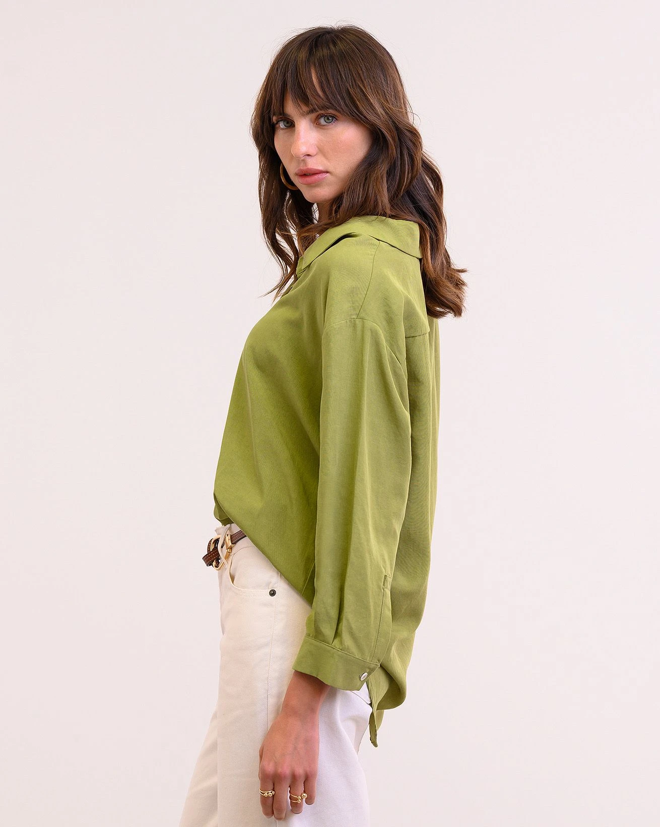 Linen Blend Relaxed Blouse 2 Linen Blend Relaxed Blouse - Image 2