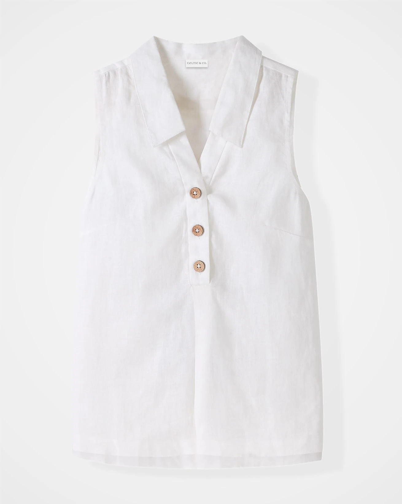 Pure Linen Sleeveless Blouse 4 Pure Linen Sleeveless Blouse - Image 4