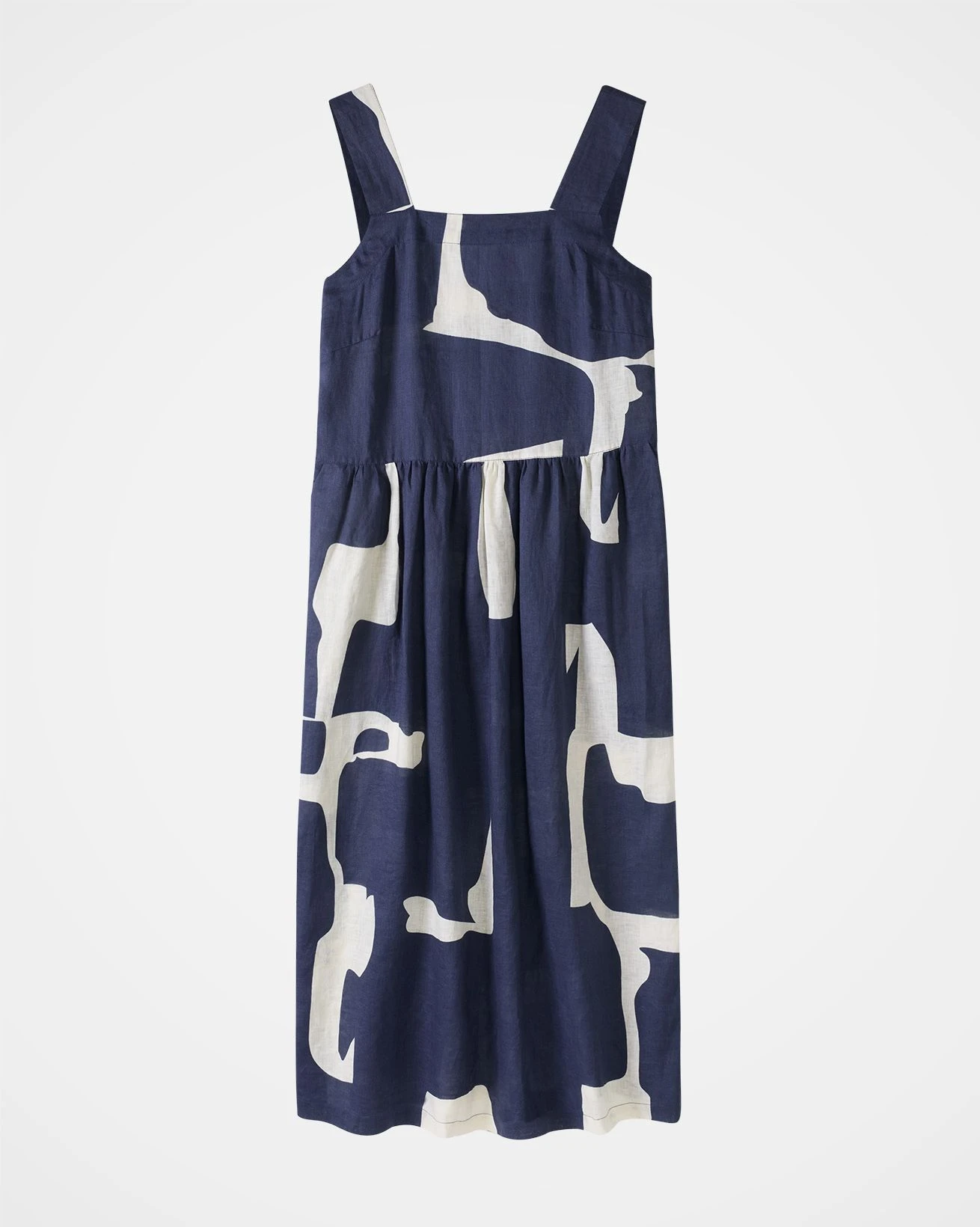 Pure Linen Button Detail Midi Dress 2 Pure Linen Button Detail Midi Dress - Image 2