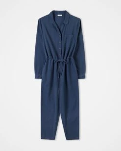 Organic Cotton Twill Long Sleeve Jumpsuit -Celtic And Cos 187287