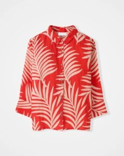 Linen Double Button Detail Shirt -Celtic And Cos 187290