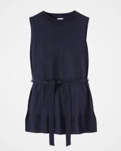 Fine Knit Sleeveless Tunic -Celtic And Cos 187350