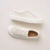 Lace Up Recycled Canvas Low Top Sneakers