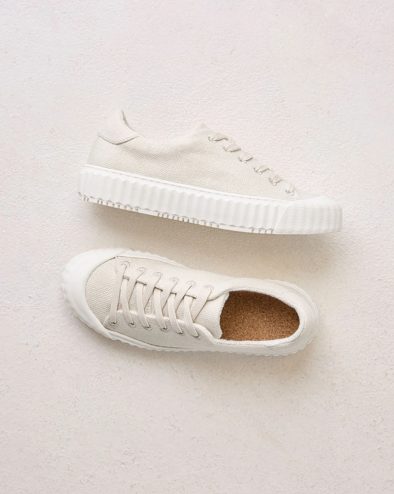 Lace Up Recycled Canvas Low Top Sneakers 1 Lace Up Recycled Canvas Low Top Sneakers