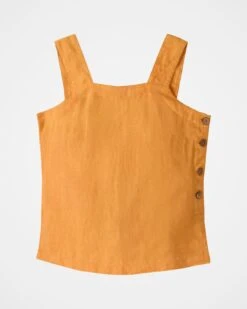 Pure Linen Button Detail Top 7 Pure Linen Button Detail Top -Celtic And Cos 188936