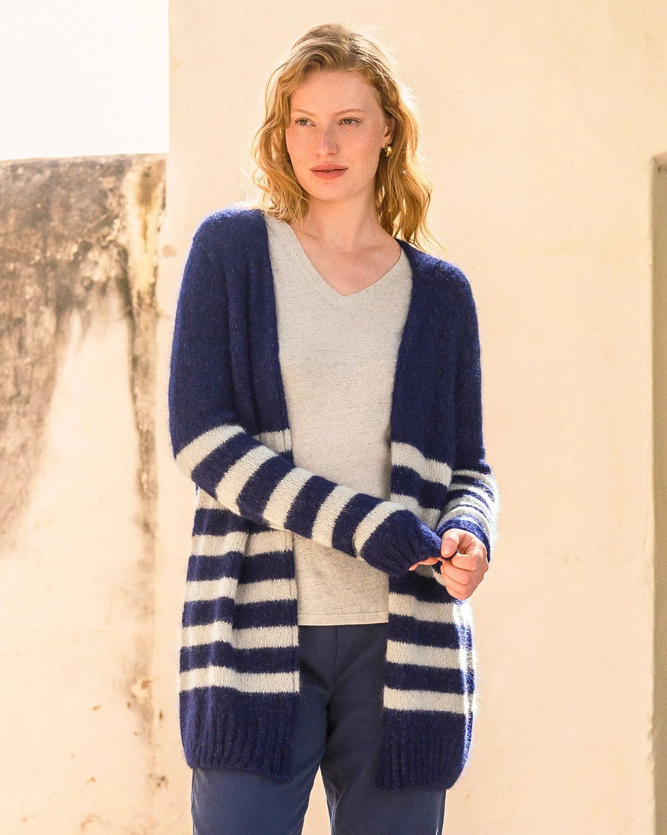 Longline Edge To Edge Cardigan 2 Longline Edge To Edge Cardigan - Image 2