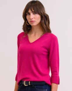 Fine Knit Merino V Neck Sweater