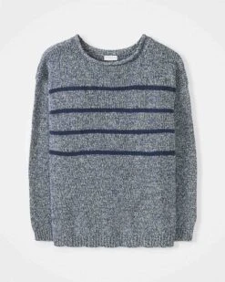 Organic Cotton Yarn Twist Breton Sweater -Celtic And Cos 189152