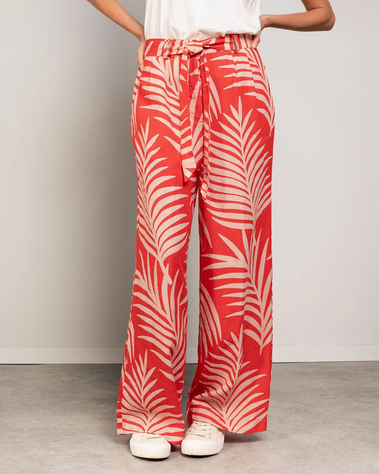 Linen Self Tie Wide Leg Pants 3 Linen Self Tie Wide Leg Pants - Image 3