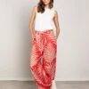 Linen Self Tie Wide Leg Pants
