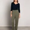 Linen Blend Casual Tapered Leg Pants