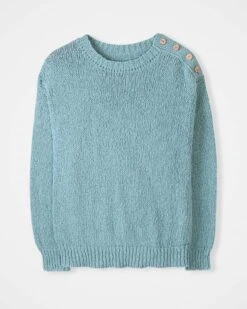 Linen Blend Slub Knit Button Detail Sweater -Celtic And Cos 190292