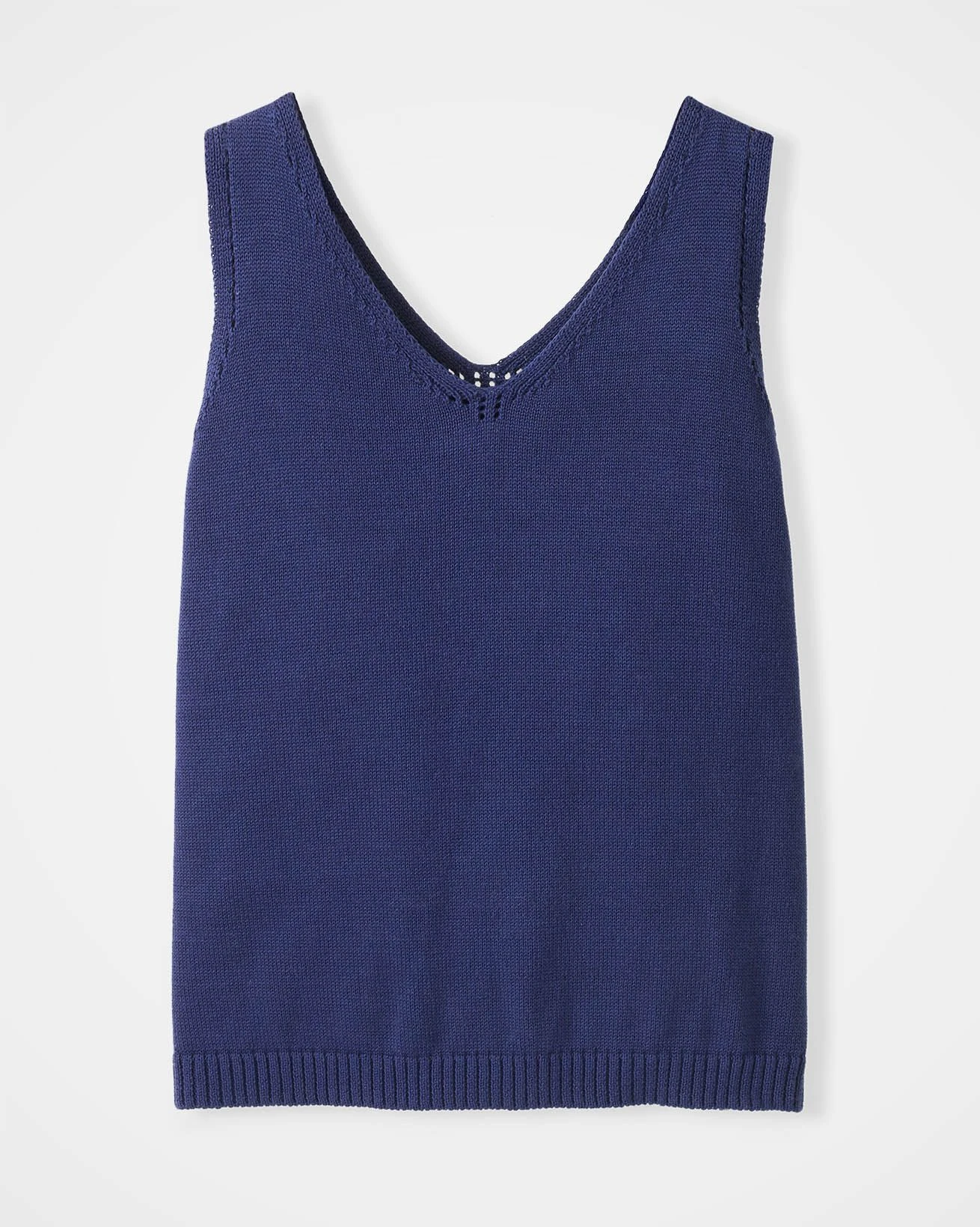 Organic Cotton Knitted V Neck Sleeveless Top 5 Organic Cotton Knitted V Neck Sleeveless Top - Image 5