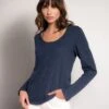 Organic Cotton Scoop Neck Henley